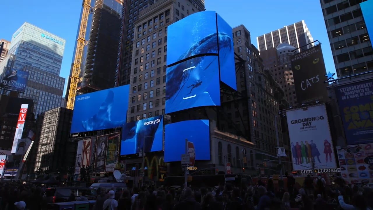 Samsung S8 Times Square Takeover